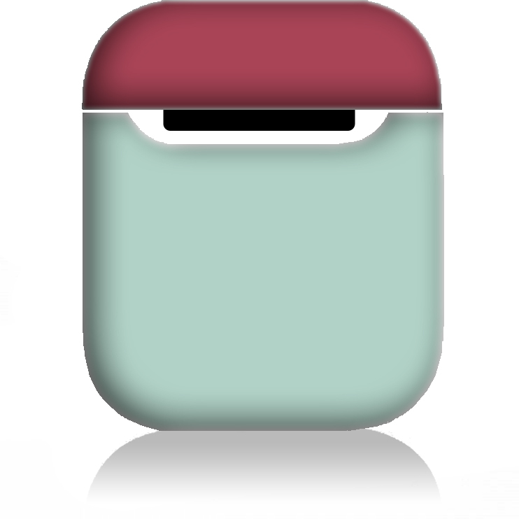 фото Чехол anycase для airpods double color бирюзовый, малиновый