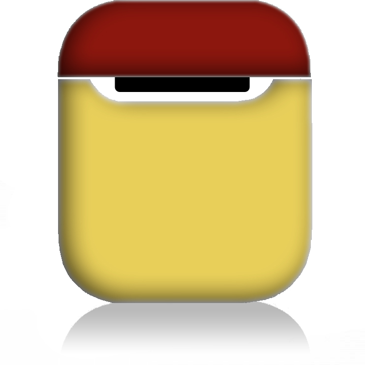 фото Чехол anycase для airpods double color желтый, темно-красный