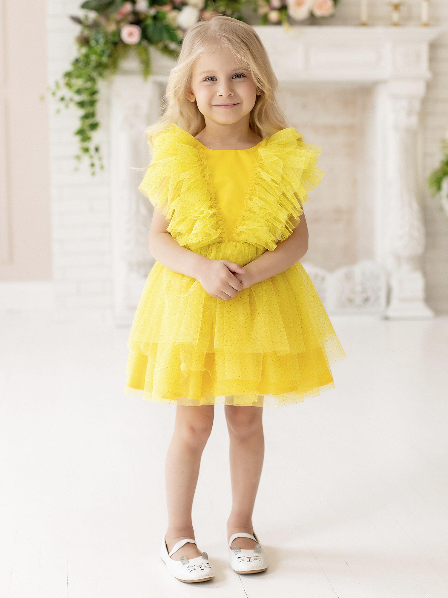 Платье детское Batik Эмми, желтый, 134