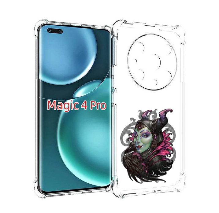

Чехол MyPads зеленая девушка с вороном для Honor Magic4 Pro, Прозрачный, Tocco