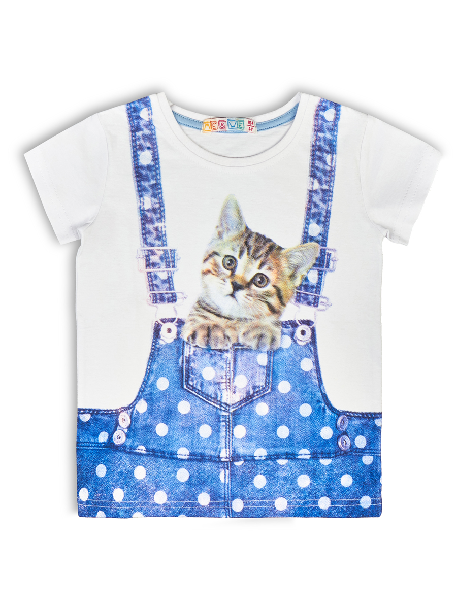 

Футболка для девочки Me&We JG119-J102-964 цв. Белый р. 116, JG119-J102-964