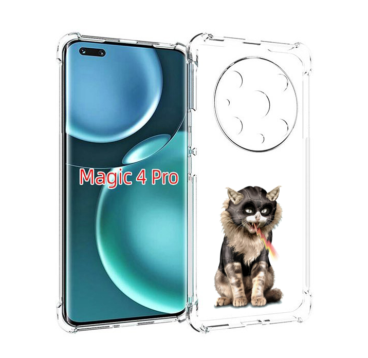 

Чехол MyPads дьяволский кот для Honor Magic4 Pro, Прозрачный, Tocco