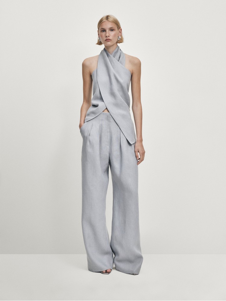 

брюки женские Massimo Dutti 9162/952-I2024 серые 36, Серый, 9162/952-I2024