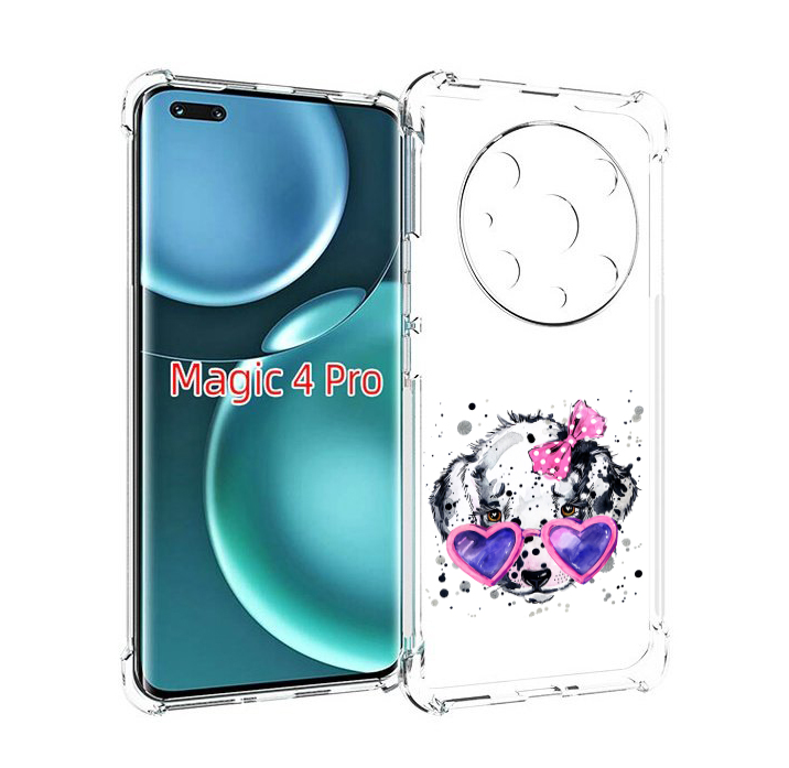 

Чехол MyPads долматинец в очках для Honor Magic4 Pro, Прозрачный, Tocco