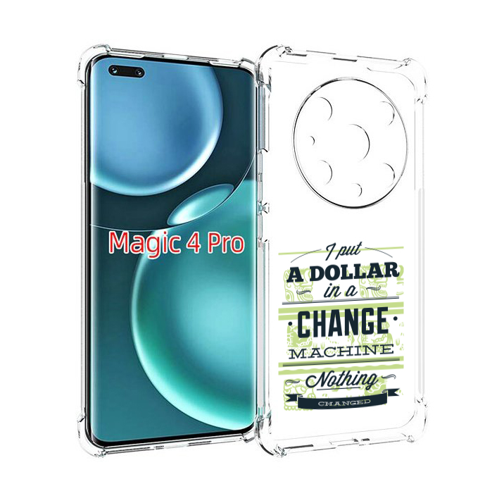 

Чехол MyPads доллар надпись для Honor Magic4 Pro, Прозрачный, Tocco