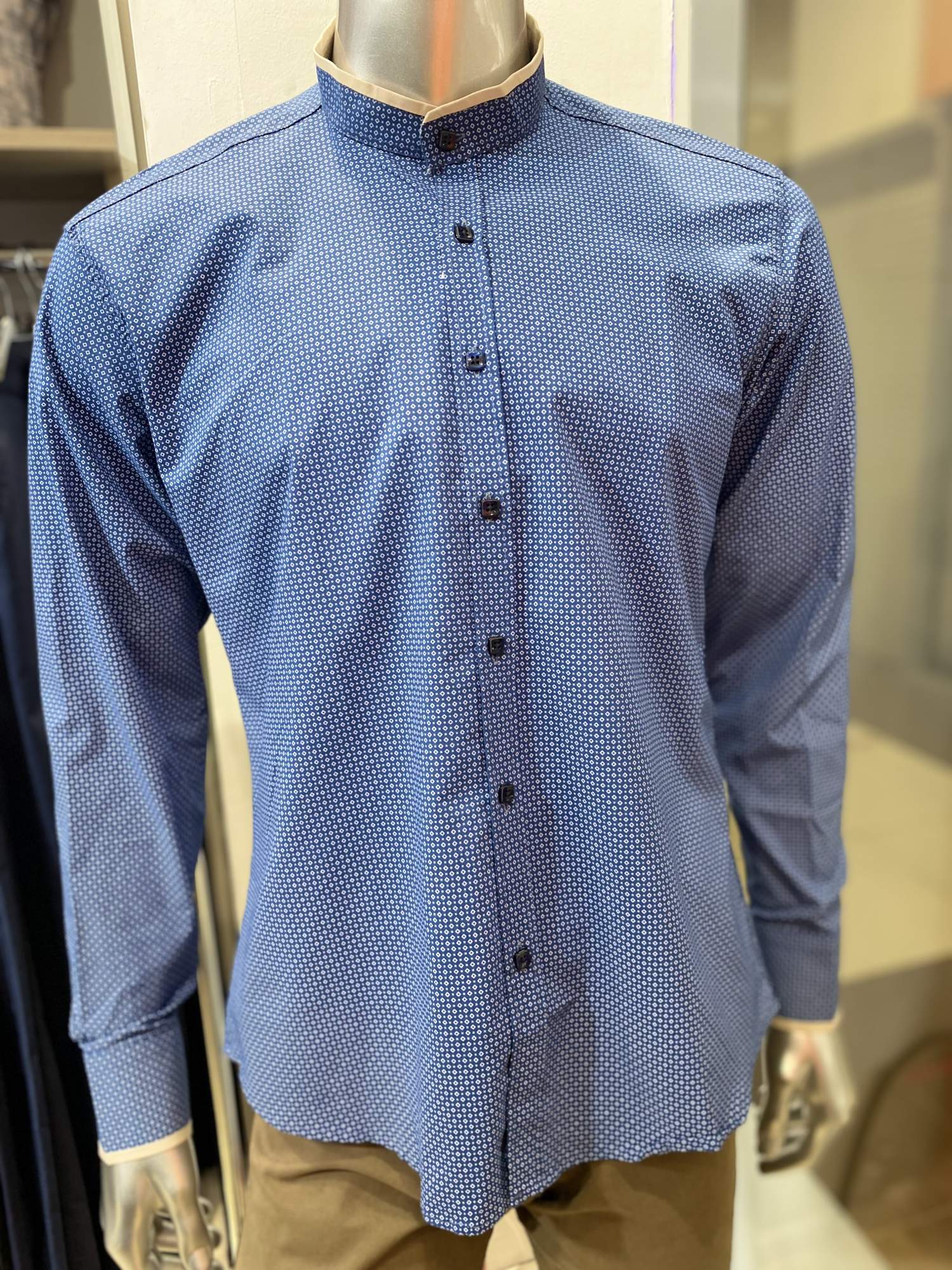 Рубашка мужская Stile Italiano 2018-639-07 синяя 54 RU