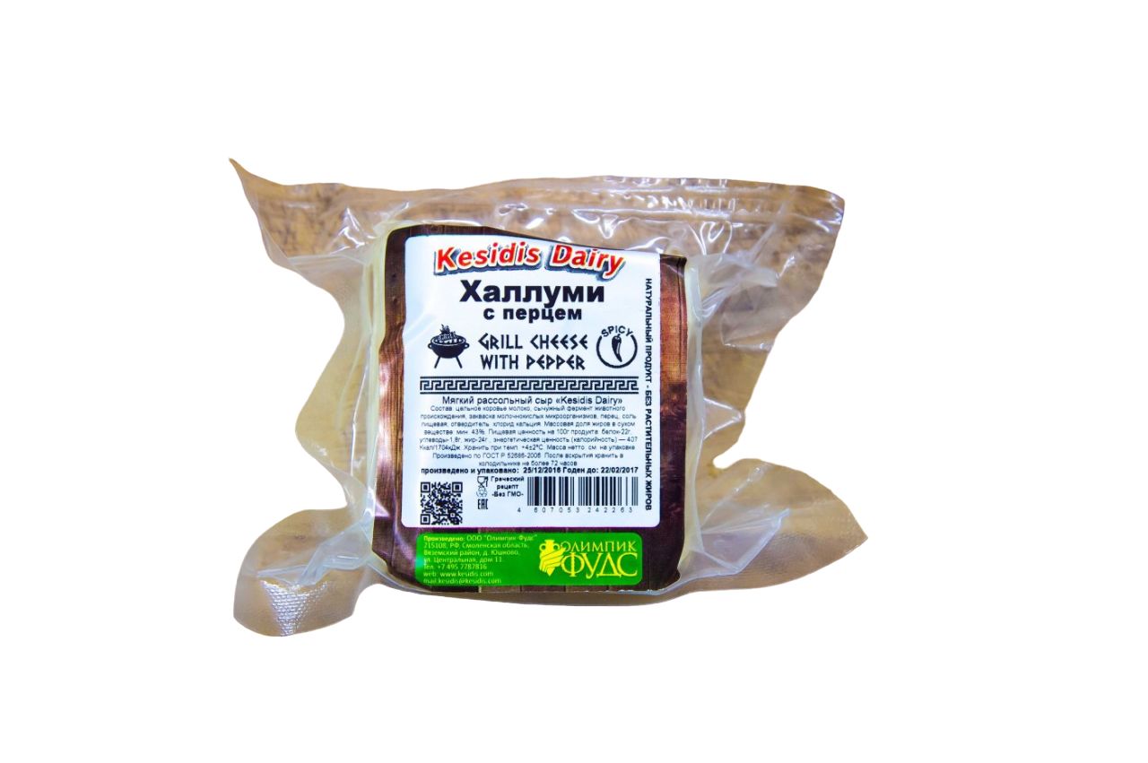 

Сыр Kesidis Dairy Халлуми для жарки с перцем 40% 200 г