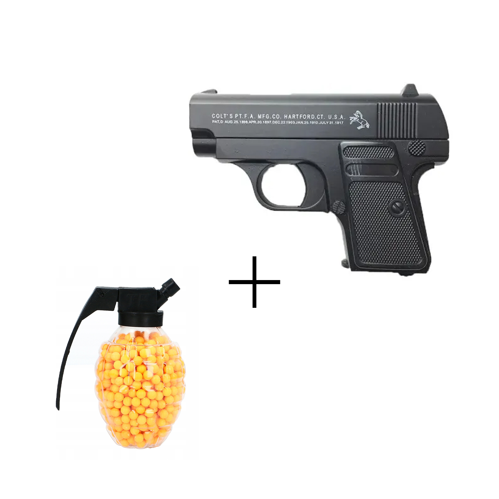 

Пневматический пистолет WellyWell Airsoftс пульками BB 6 мм + граната Gun_C.11