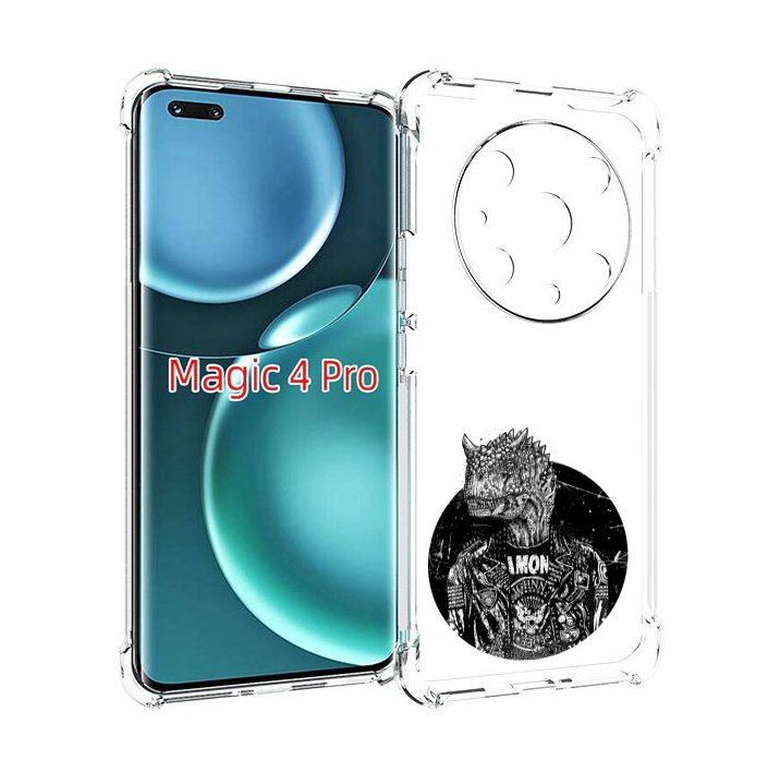 

Чехол MyPads динозавр в куртке для Honor Magic4 Pro, Прозрачный, Tocco