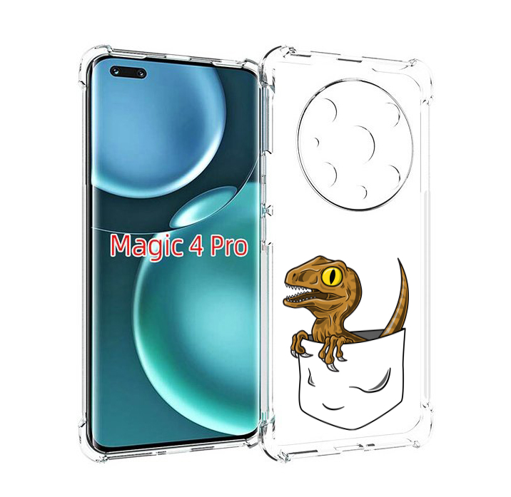 

Чехол MyPads динозавр в кармане для Honor Magic4 Pro, Прозрачный, Tocco