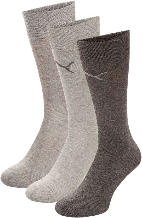 

Комплект носков мужских PUMA PUMA CLASSIC 3P серых 43-46, PUMA CLASSIC 3P