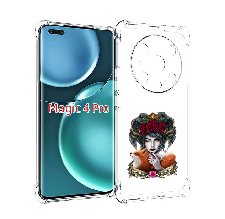 

Чехол MyPads девушка с лисой для Honor Magic4 Pro, Прозрачный, Tocco