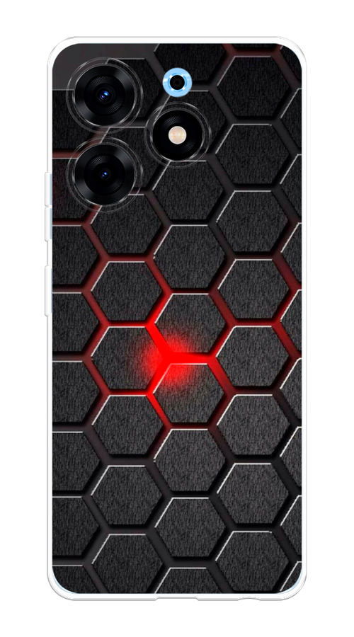 

Чехол на Tecno Spark 10 Pro "Соты красные", Красный;черный;серый, 303750-3