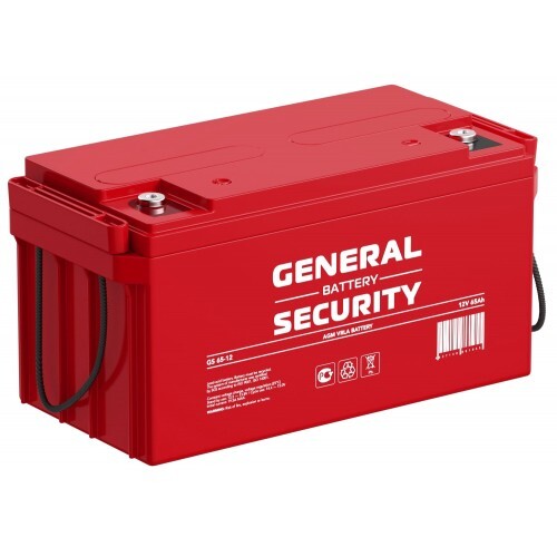 

Свинцово-кислотный аккумулятор General Security GS 65-12 12 В 65 Ач 4160, GS 65-12