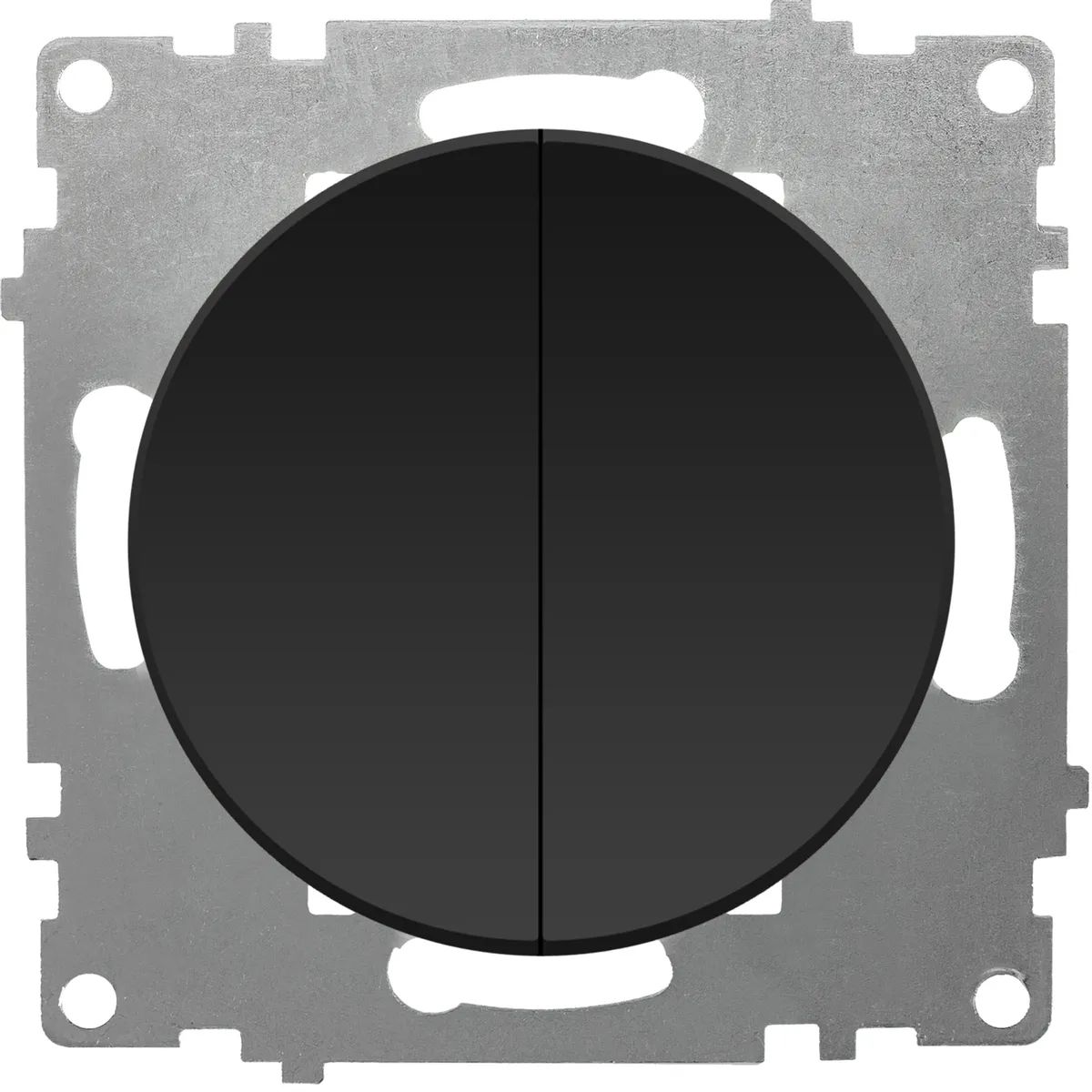 фото Выключатель двухклавишный onekeyelectro, цвет черный