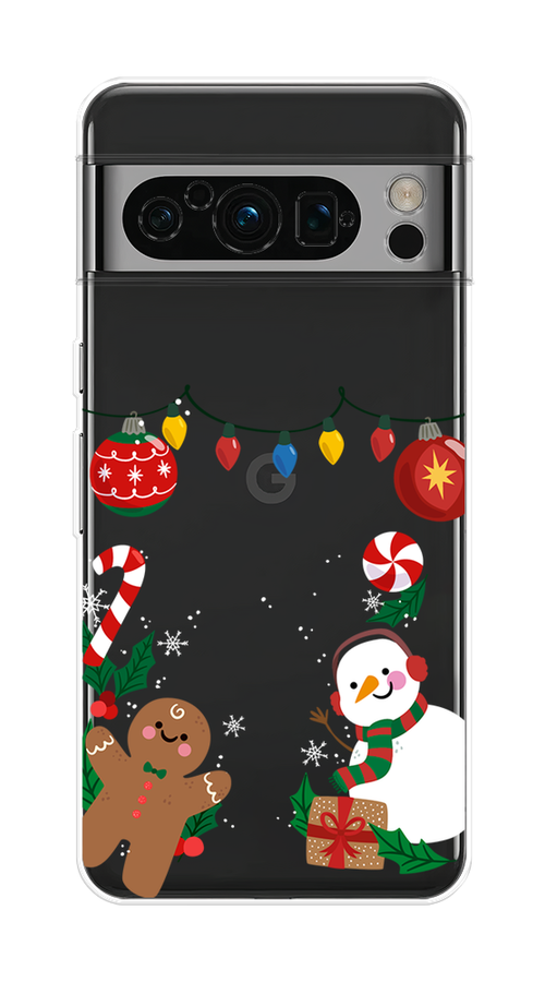 

Чехол на Google Pixel 8 Pro "Новогоднее настроение", Коричневый;красный;зеленый, 271650-5