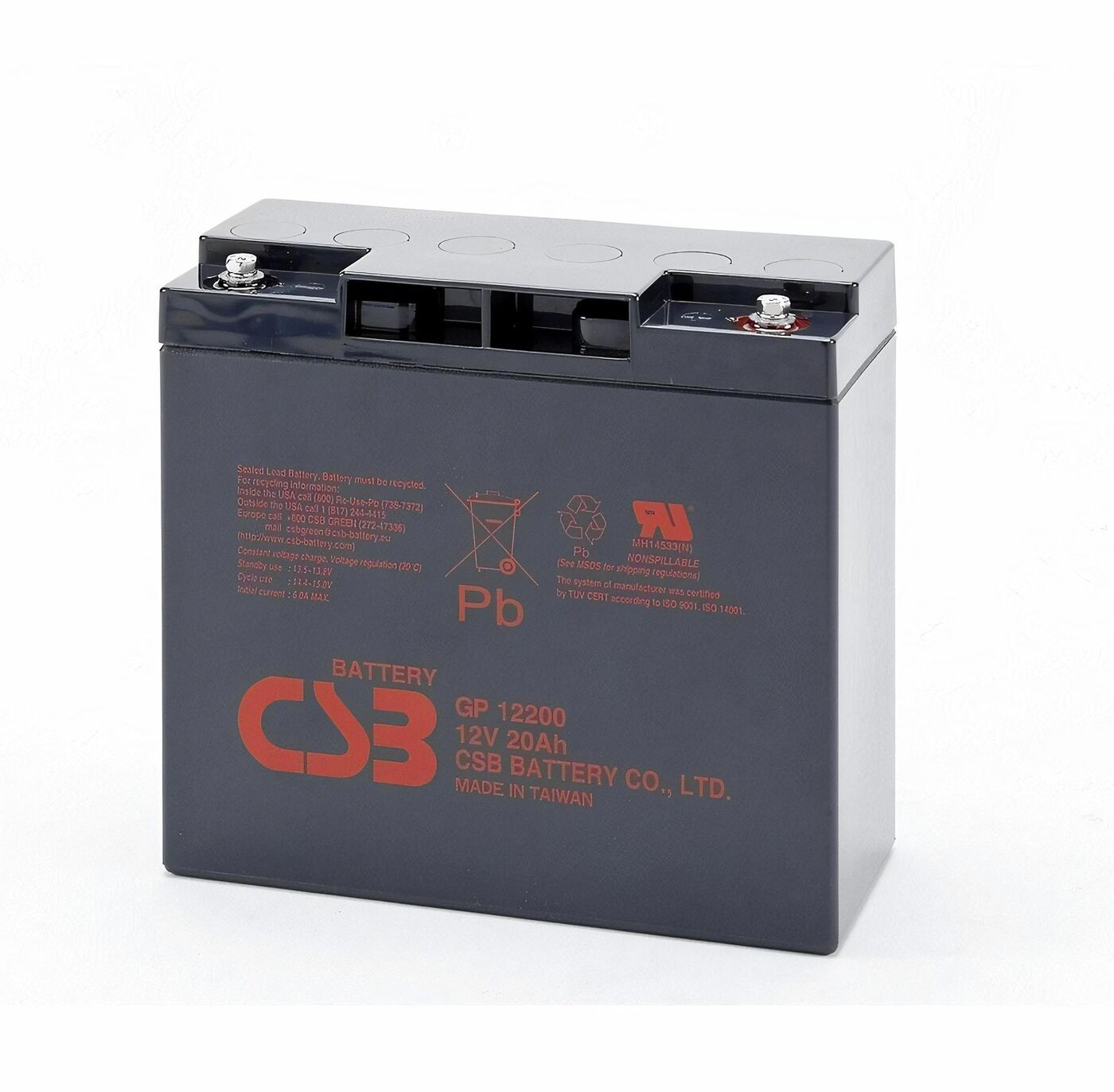 Свинцово-кислотный аккумулятор CSB GP 12200 12V 20AH 237