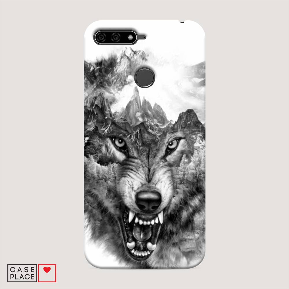 

Чехол Awog "Волк в горах" для Honor 7A Pro, 65420-1