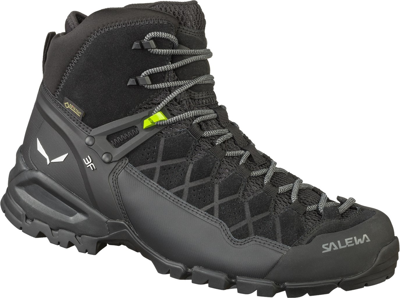 фото Ботинки salewa ms alp trainer mid gtx, black/black, 8.5 uk