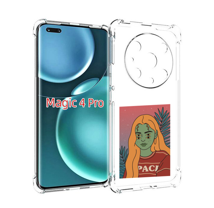 

Чехол MyPads четырехглазая девушка женский для Honor Magic4 Pro, Прозрачный, Tocco