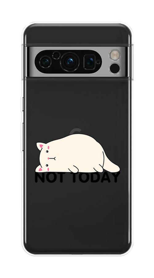 

Чехол на Google Pixel 8 Pro "Cat not today", Белый;розовый;черный, 271650-1