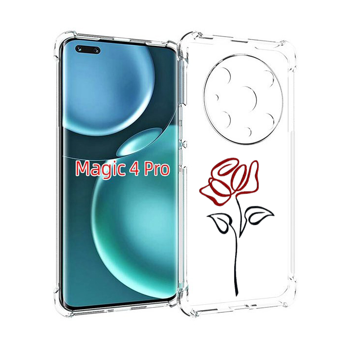 

Чехол MyPads цветок в одну линию для Honor Magic4 Pro, Прозрачный, Tocco