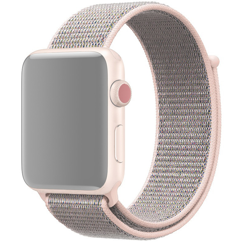 

Ремешок для Apple Watch 1-6/SE нейлоновый 38/40 мм InnoZone - Светло-розовый (APWTNY38-09)