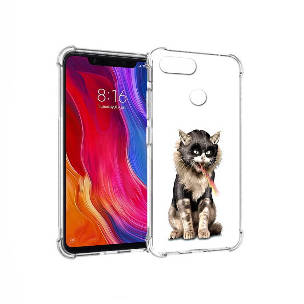 

Чехол MyPads Tocco для Xiaomi Mi 8 Lite дьяволский кот (PT119514.309.341), Прозрачный, Tocco