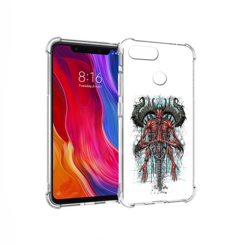 

Чехол MyPads Tocco для Xiaomi Mi 8 Lite дьявол (PT119514.309.340), Прозрачный, Tocco