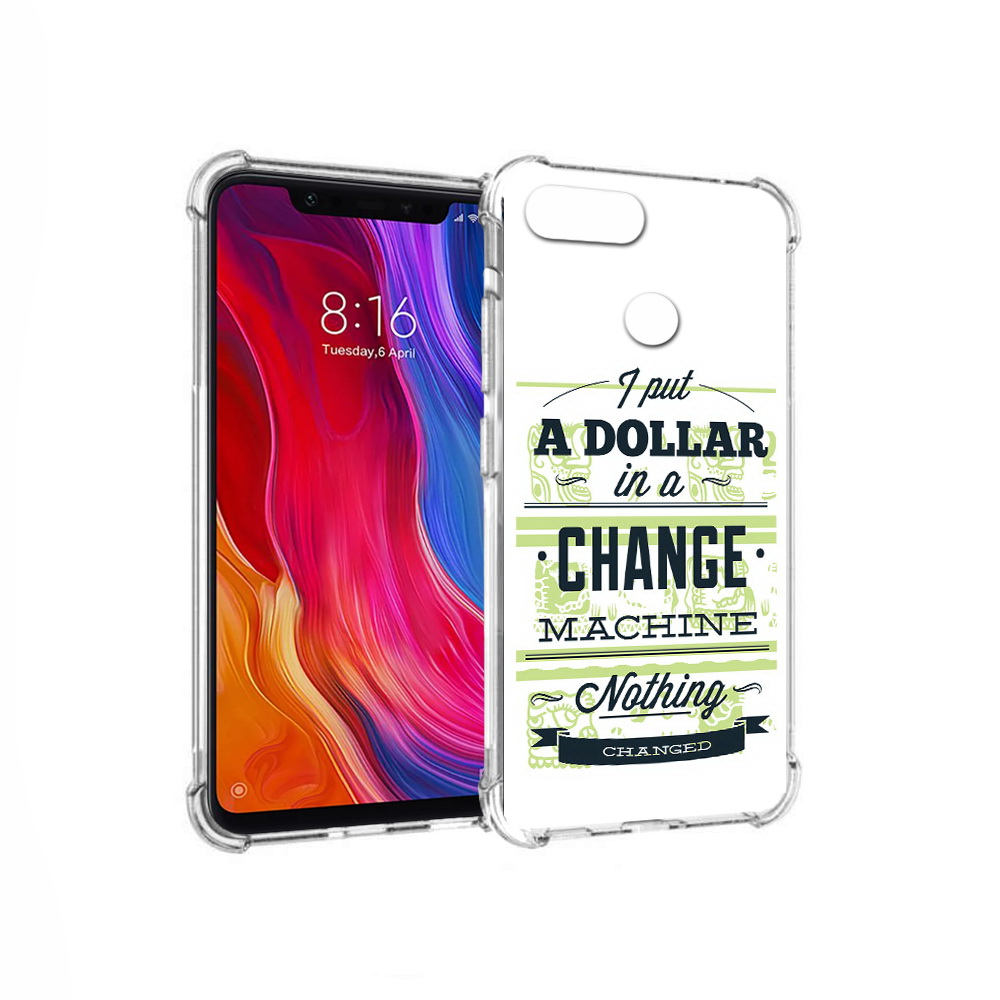 

Чехол MyPads Tocco для Xiaomi Mi 8 Lite доллар надпись (PT119514.309.336), Прозрачный, Tocco
