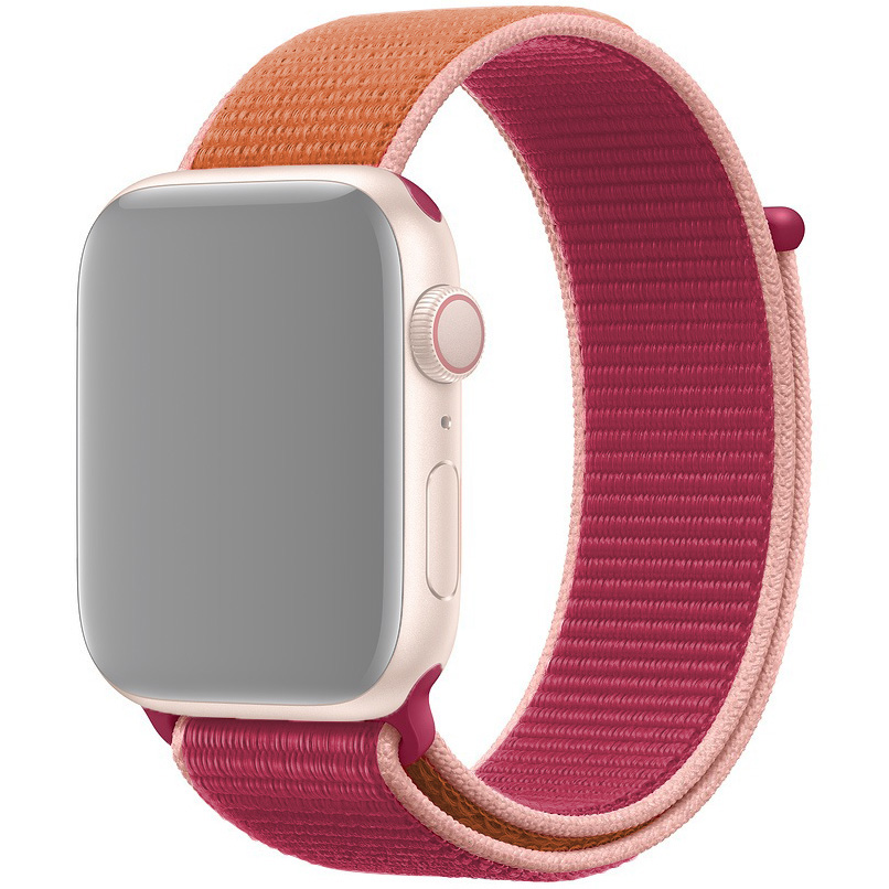 Ремешок для Apple Watch 1-6/SE нейлоновый 38/40 мм InnoZone - Гранатовый (APWTNY38-44)