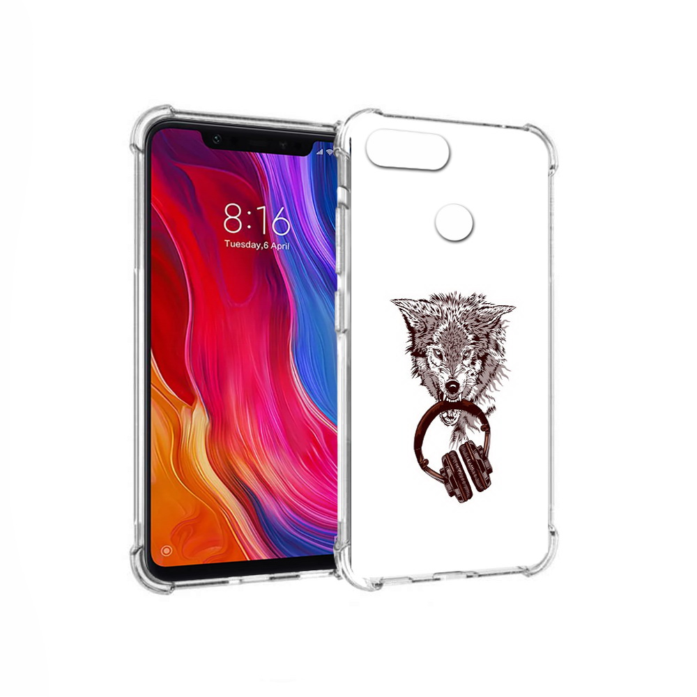 

Чехол MyPads Tocco для Xiaomi Mi 8 Lite дикий волк (PT119514.309.325), Прозрачный, Tocco