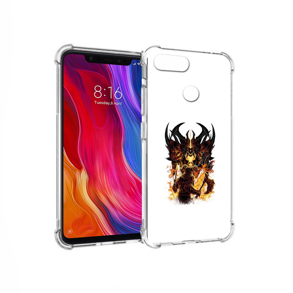 

Чехол MyPads Tocco для Xiaomi Mi 8 Lite демон shadow fiend (PT119514.309.318), Прозрачный, Tocco