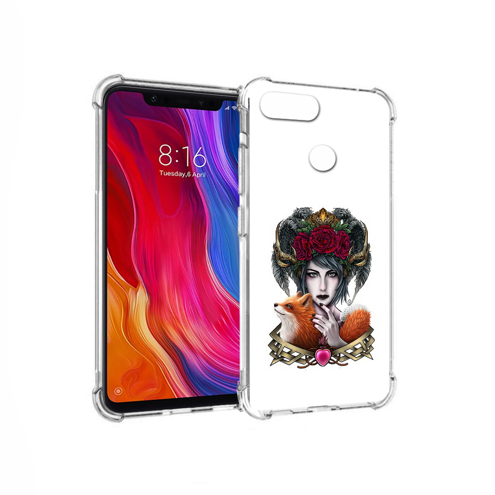 

Чехол MyPads Tocco для Xiaomi Mi 8 Lite девушка с лисой (PT119514.309.314), Прозрачный, Tocco