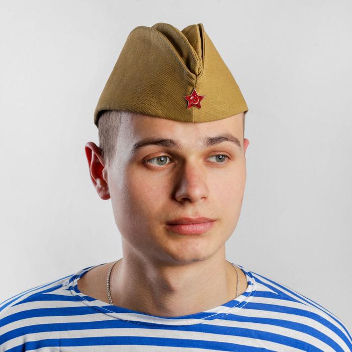 

Пилотка ГОСТ, хлопок 100%, р. 54 + термонаклейка