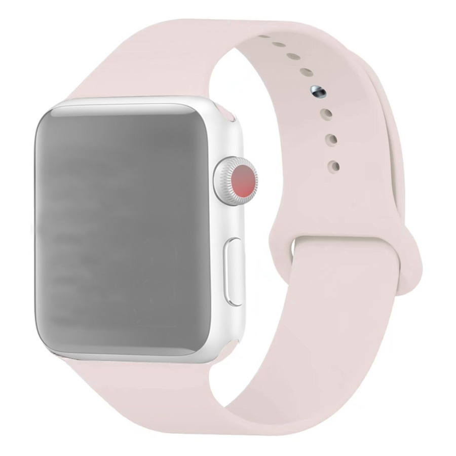 

Ремешок для Apple Watch 1-6/SE силиконовый 38/40 мм InnoZone - Ванильный (APWTSI38-19), Розовый