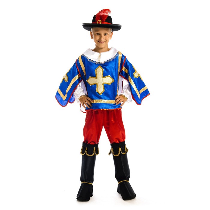 фото Карнавальный костюм карнавалия чудес мушкетёр, рубашка-накидка, брюки, р. 34, рост 134 см