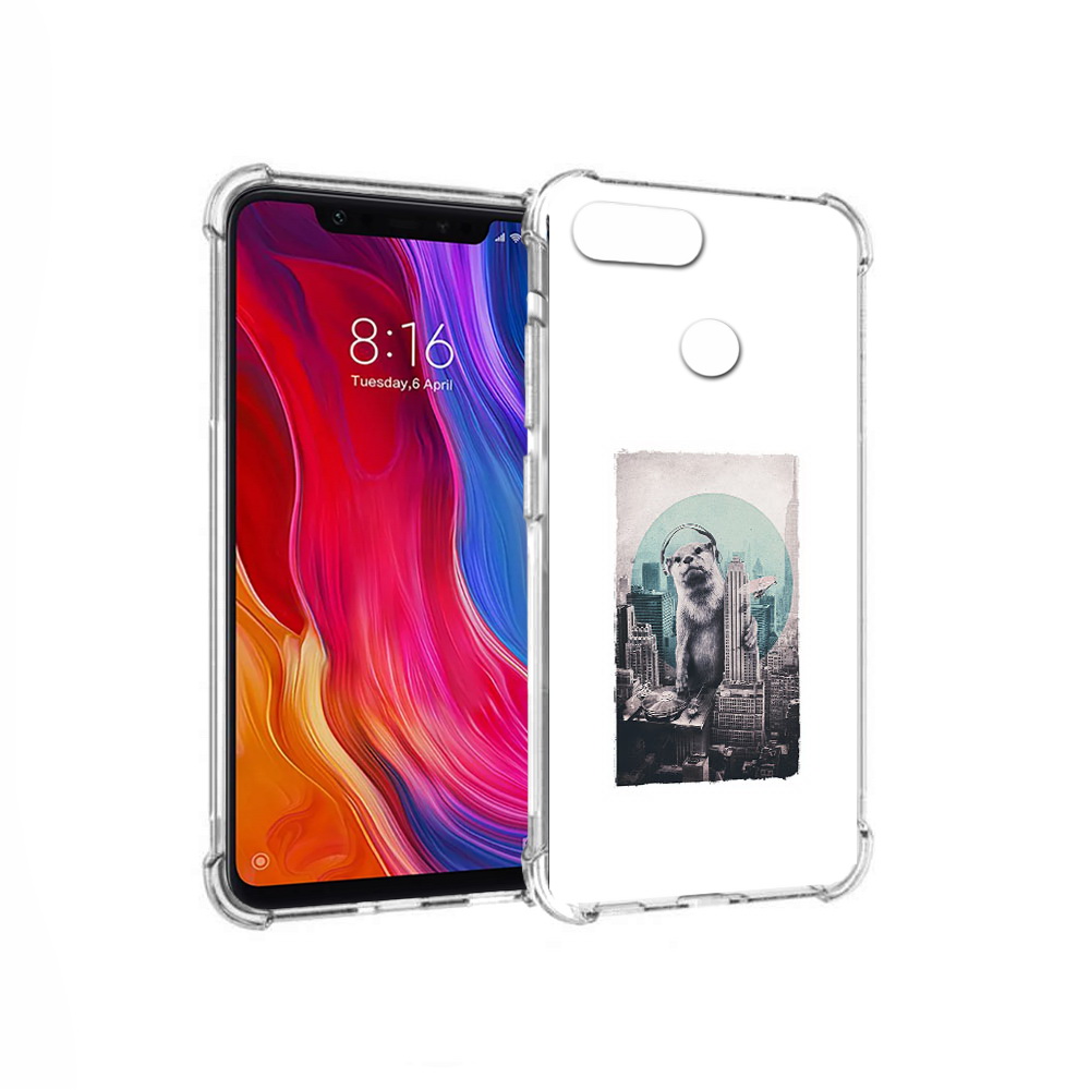 

Чехол MyPads Tocco для Xiaomi Mi 8 Lite выдра в городе (PT119514.309.283), Прозрачный, Tocco