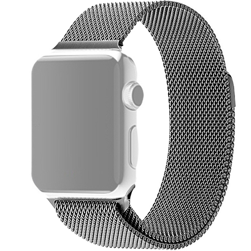 фото Ремешок для apple watch 1-6/se миланская петля 38/40 мм innozone - dark gray (apwtms38-18)