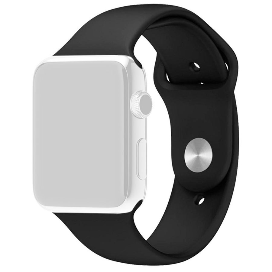 Ремешок для Apple Watch 1-6/SE силиконовый 38/40 мм InnoZone - Черный (APWTSI38-18)