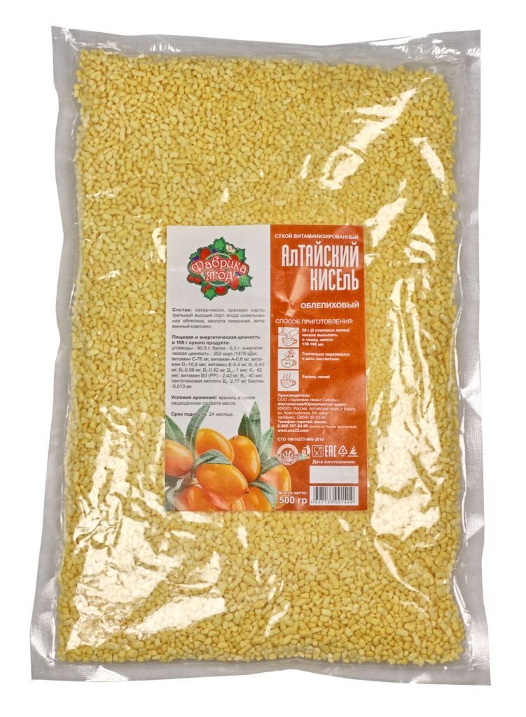 

Алтайский кисель "Облепиховый" 500гр.