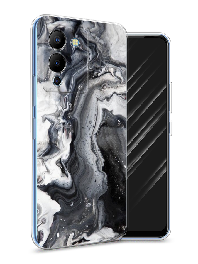 

Чехол Awog на Infinix Note 12 G96 "Бело-черные сложные полосы", Разноцветный, 3101550-3
