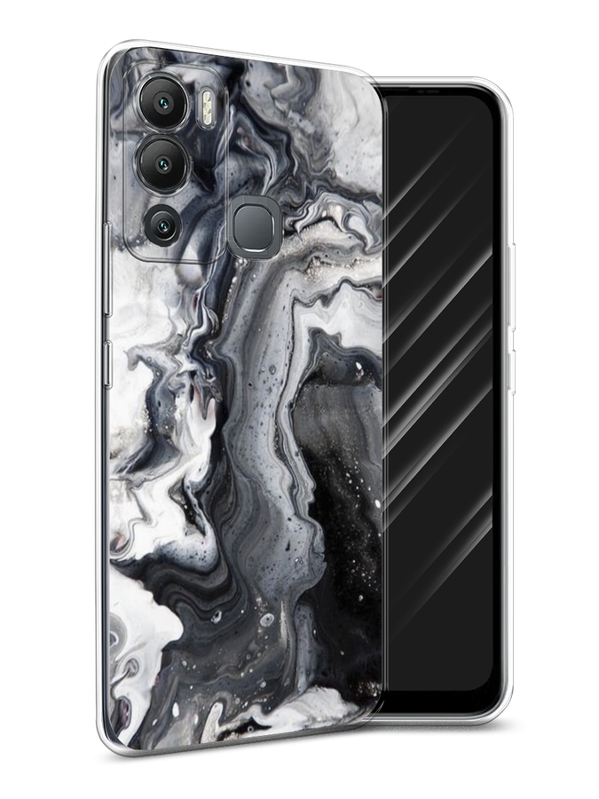 

Чехол Awog на Infinix Hot 12i "Бело-черные сложные полосы", Разноцветный, 3101250-3
