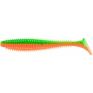 

Виброхвост Helios Shaggy 3,35"/8,5 см Pepper Green & Orange 5шт. (HS-16-018), 000132643, Разноцветный