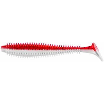 

Виброхвост Helios Shaggy 3,35"/8,5 см Red & White 5шт. (HS-16-003), 000132640