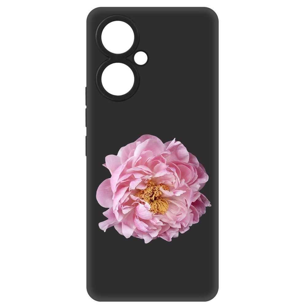 

Чехол-накладка Софт Розовый пион для Tecno Camon 19, Черный