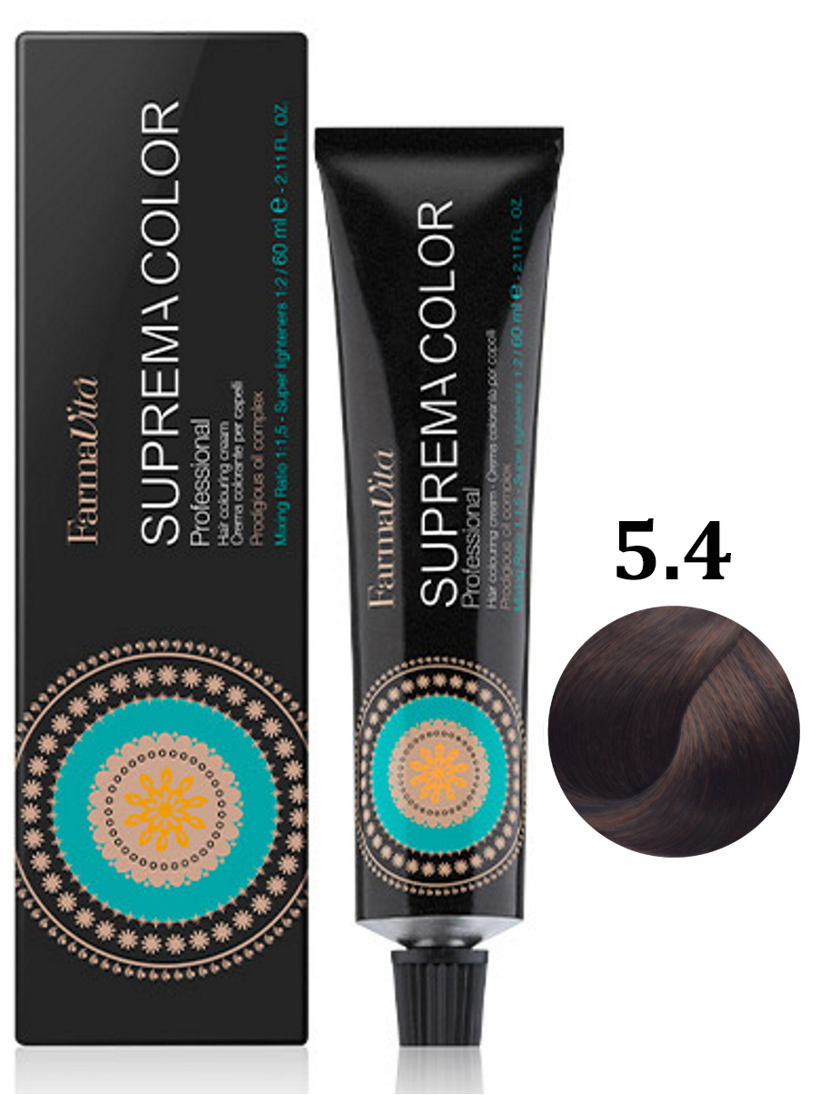 Крем-краска FarmaVita SUPREMA COLOR для  волос 5.35 светло-каштановый шоколадный 60 мл краска тинта 5 35 светлый шоколадный шатен