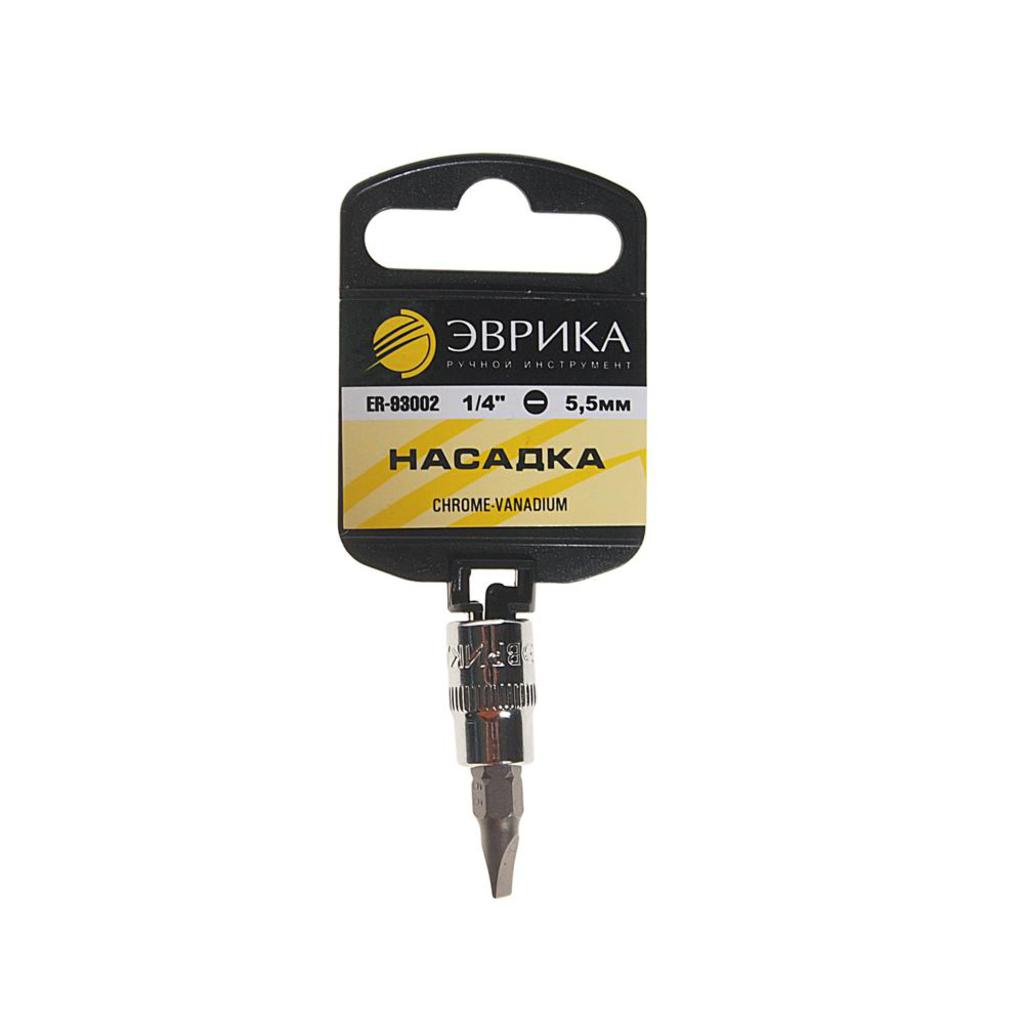 

Бита-головка 1/4" SL5.5 L=37мм с держателем ЭВРИКА ER-93002H