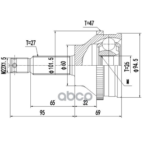 

Шрус Z87322R Zikmar