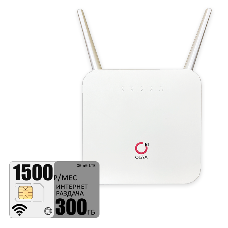 

Wi-Fi роутер Olax Ax6pro (komplekt-olaxAX6-tele2-1500-pro-sb), Ax6pro